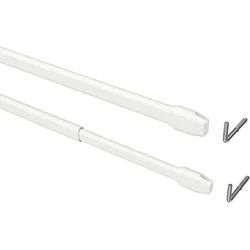 SCHEIBENSTANGEN / VITRAGESTANGEN Geno 30-50 cm, oval, Weiß, Packung 2 Stück