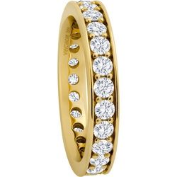 Damen Ring, 585 Gold mit 23 Diamanten, zus. ca. 1,50 Karat, 54