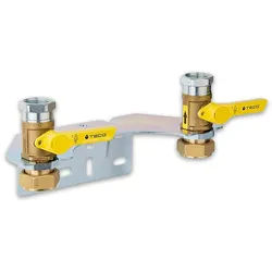Montageset Gas-Zweirohrzähler mit 2 Gasabsperr-Kugelhähne, DN 25 x G1 1/4'', Rohranschluß Rp 1'' (Ausführung: Standard)