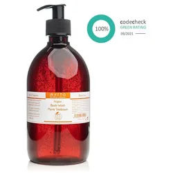 myrto Naturkosmetik Duschgel Argan Body Wash Myrte-Teebaum - 500ml Grosspackung, ohne Alkohol, naturreine ätherische Öle, vegan