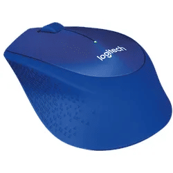 LOGITECH M330 BL - Maus (Mouse), Funk, blau