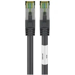 Goobay CAT 8.1 Patchkabel, S/FTP (PiMF), schwarz 0,5m