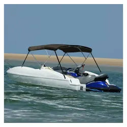 vidaXL Schutzplane, 3-Bow Bimini-Top Schwarz 183x140x137 cm