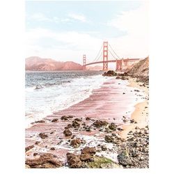 Komar Wandbild »Golden Gate«, (1 St.), Deutsches Premium-Poster Fotopapier mit seidenmatter Oberfläche und hoher Lichtbeständigkeit. Für fotorealistische Drucke mit gestochen scharfen Details und hervorragender Farbbrillanz. Komar pastell