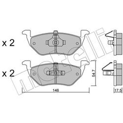 METELLI Bremsbeläge Hinten Rechts Links für FORD Maverick MAZDA Tribute