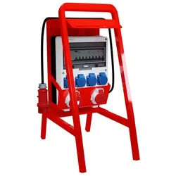 Baustromverteiler mit Ständer Stromverteiler pTD-S/FI SET 32A 16A 4x230V mit Mennekes Steckdosen Doktorvolt 6221