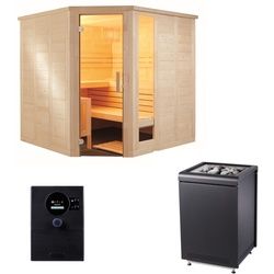 Sentiotec Sauna Komplettset Komfort Corner Large | Concept R | 5 Pers.