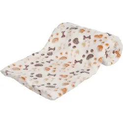 Lingo blanket soft fleece 100 × 75 cm white/beige