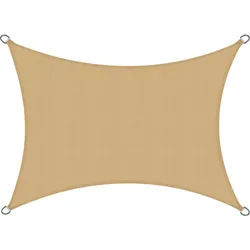 Sol Royal Sonnensegel SolVision PS9 300/400 cm rechteckig Sand Pe , Sandfarben , Kunststoff , 400x300 cm , Sonnen- & Sichtschutz, Sonnensegel