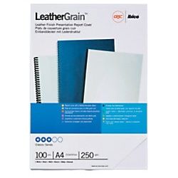 GBC Einbanddeckel A4 LeatherGrain 250 g/m2 Weiß 100 Stück