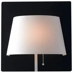 Xxxl Led-Wandleuchte , Schwarz, Weiß , Metall, Textil , quadratisch , G , 25x25x8.7 cm , Lampen & Leuchten, Innenbeleuchtung, Wandleuchten