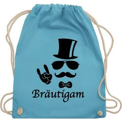 Shirtracer Turnbeutel Bräutigam Hipster, JGA Männer blau