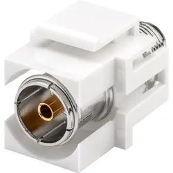 Goobay Keystone Modul SAT/Antenne, bündige Montage - 18,9 mm Breite, Koax-Buchse > F-Buchse