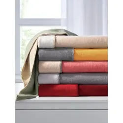 La couverture double-face env. 150x200 cm Biederlack gris