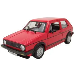 Bburago Modellauto VW Golf 1 GTi 1979 rot, Maßstab 1:24 rot