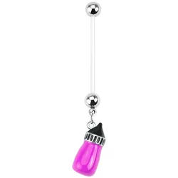 Order & Smile Schmuck Bauchnabelpiercing Schwangerschaft Piercing: PTFE Bauchnabelpiercing für Schwangere
