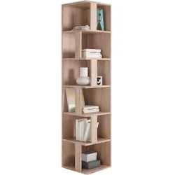 P & B Eckregal , Sonoma Eiche , Holzwerkstoff , 5 Fächer , 38x186x38 cm , Made in Eu , Wohnzimmer, Regale, Eckregale