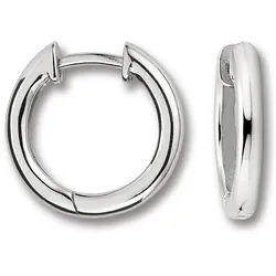 ONE ELEMENT Paar Creolen Ohrringe Creolen aus 925 Silber Ø 15,2 x 2,3 mm, Fein gearbeitet – angenehm zu tragen und vielseitig kombinierbar silberfarben