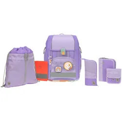 Lässig Schultaschenset , Violett , Textil , 25x41.5x30 cm , Freizeit & Co, Koffer & Taschen, Schultaschen