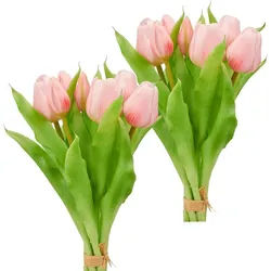 Kunsttulpe Tulpenbund, Creativ green, Höhe 31 cm, in schöner Farbe rosa