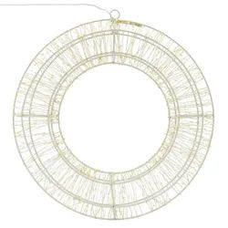 ECD-Germany Weihnacht Ring , Weiß , Metall , 38x38x38 cm , Dekoration, Weihnachtsdekoration
