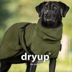 ActionFactory fit4dogs Dryup Hundebademantel, Rückenlänge 70 cm, moos
