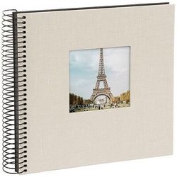 goldbuch Spiralalbum Bella Vista mit Fenster 20x20 40 schwarze Seiten sandgrau
