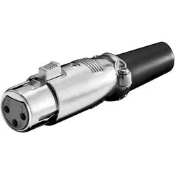 Goobay Mikrofonkupplung, XLR-Buchse (3-Pin) - mit Verriegelung und geschraubter Zugentlastung