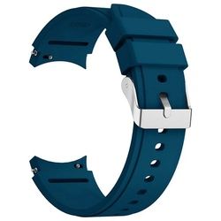 König Design Smartwatch-Armband Samsung Galaxy Watch 4 Classic 46mm, Smartwatch-Armband für Samsung Galaxy Watch 4 Classic 46mm Sport Ersatz Armband Silikon Dunkelblau blau