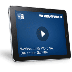Webinarvideo: Word-Workshop: Teil 1/4 - Die ersten Schritte