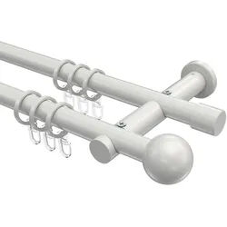 GARDINENSTANGE Platon Luino 420 cm (geteilt in 3 x 140 cm), 2-läufig, 20 mm Ø Weiß