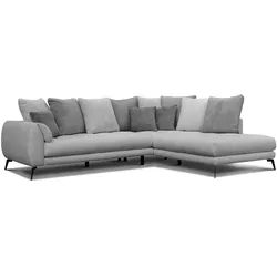 ECKSOFA CALME 5-Sitzer, hellgrau und dunkelgrau