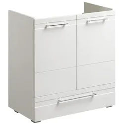 Xora Waschtischunterschrank , Weiß , Metall , 3 Fächer , 1 Schublade(n) Schubladen , 76x83x44 cm , Made in Germany , hängend, Typenauswahl , Badezimmer, Badmöbelsets & Badmöbelserien, Badmöbelserien