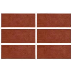 vidaXL Trittsteine Gehwegstein 6 pcs Rot 60,5 x 25 x 2 cm Gummi, 25x60.5 cm, 6-St. rot
