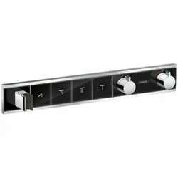 Hansgrohe Thermostat UP RainSelect Fertigset 4 Verbraucher schwarz/chrom, 15357600 15357600