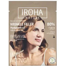 Iroha Nature Faltenfüllende Anti-Aging-Maske mit dreifacher Hyaluronsäure