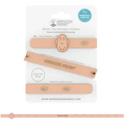Matchstick Monkey Multi Produkt Halteband zur Befestigung an Kinderwagen, Autositz oder Hochstuhl 1 St rosa