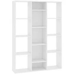 vidaXL Regal NA Raumteiler Bücherregal Trennwand Standregal Weiß 100x24x140 cm Span weiß
