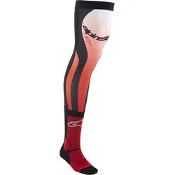 Alpinestars Knee Brace Motocross Socken, weiss-rot, Größe L XL 2XL für Männer