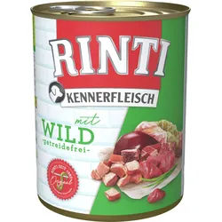 RINTI Kennerfleisch 800g Dose Hundenassfutter 12 x 800 Gramm Wild