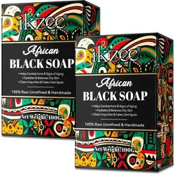 P-Beauty Afrikanische Schwarze Naturseife für Hautpflege Seife 2x100 St Unisex