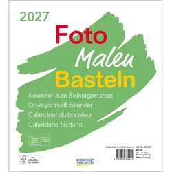 Korsch Verlag Wandkalender Foto-Malen-Basteln Bastelkalender weiß 2027