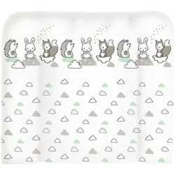 Patinio Wickelauflage , Grün , Textil , Füllung: Polyester , 85x75 cm , Textiles Vertrauen - Oeko-Tex® , beidseitig verwendbar, schadstoffgeprüft, abwischbar, Bezug abnehmbar, Bezug waschbar, mit Reißverschluss , Pflegen, Wickeln, Wickelauflagen