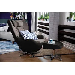 TOM TAILOR HOME Loungesessel »TOM PURE«, mit Metall-Drehfuß in Chrom TOM TAILOR HOME anthracite TBO 9