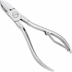 Erbe Haut- und Nagelzange vernickelt, karierte Schenkel, Drahtfeder - 91705