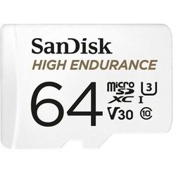 SanDisk High Endurance microSDXC Karte mit SD-Adapter, C10, U3, V30 64 GB