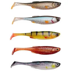 Savage Gear Kunstköder, Savage Gear Craft Shad 10,0cm Clear Water Mix 5Stück Gummifisch Set 10 cm