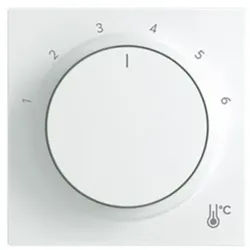 Busch-Jaeger Drehknopf Thermostat studioweiß 1794 R-44G glänzend 1
