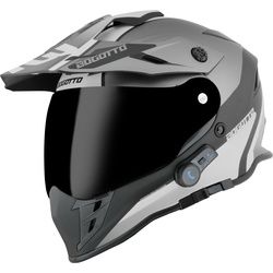 Bogotto H331 BT Tour EVO Bluetooth Enduro Helm, schwarz-grau, Größe XL