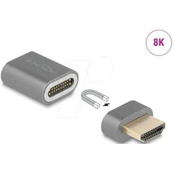 DELOCK 66684 - Adapter, HDMI A Stecker auf HDMI A Buchse, magnetisch